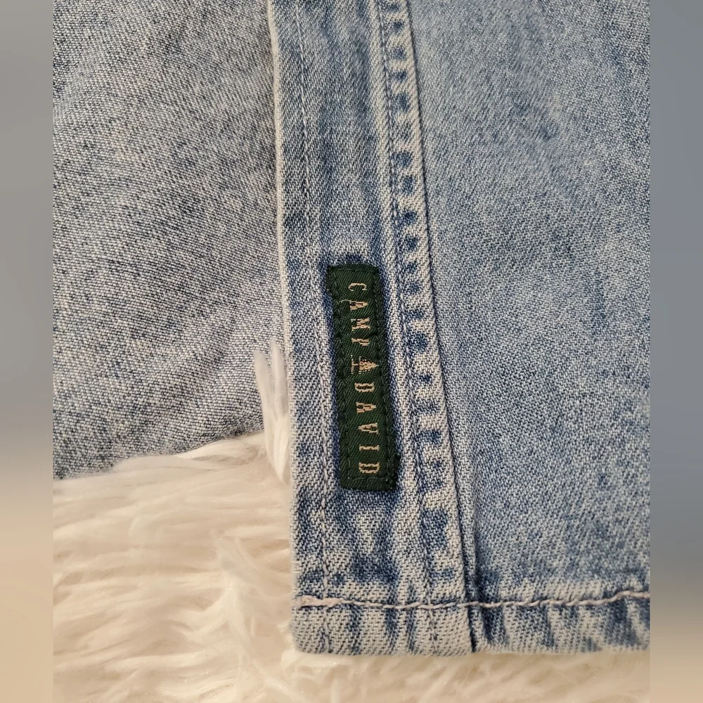 Vintage Camp David America Button Down Denim Shirt L - Picture 5 of 8